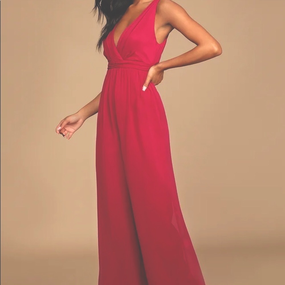 Lulu’s Chic Lifestyle Valentine Jumpsuit NWT red
